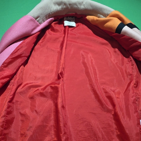 Colorful Cartoon Print Women's Trench Coat - Picture 8 of 16